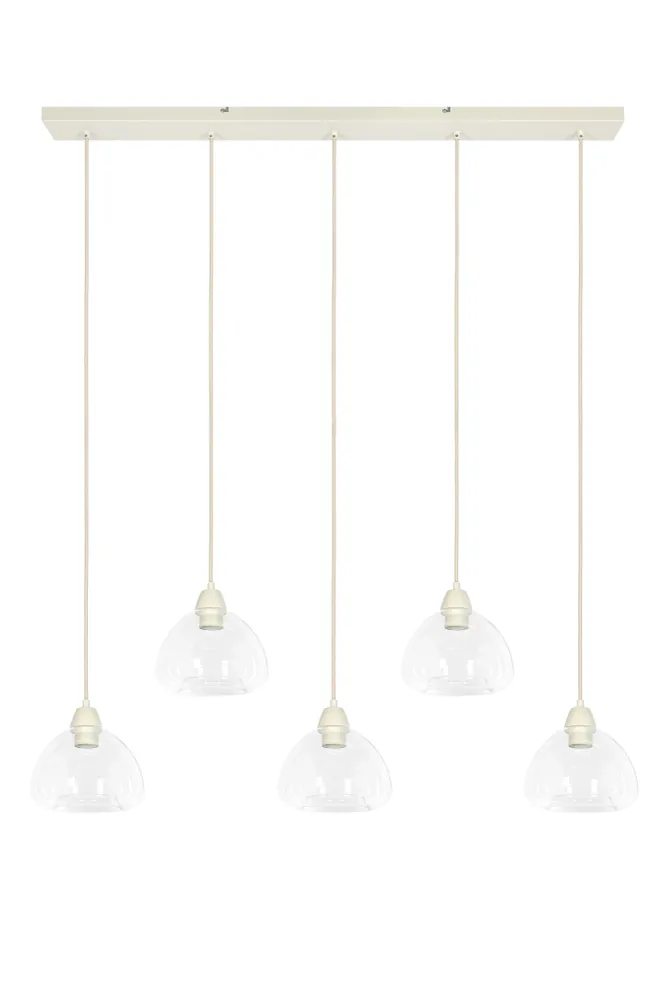 Light & Living hanglamp BISHO - wit - 104x19x14cm