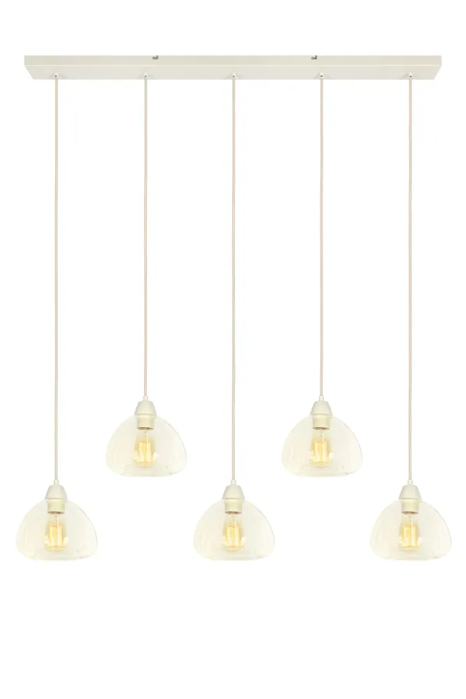 Light & Living hanglamp BISHO - wit - 104x19x14cm
