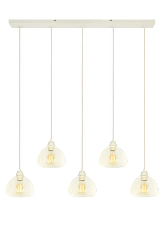 Light & Living hanglamp BISHO - wit - 104x19x14cm