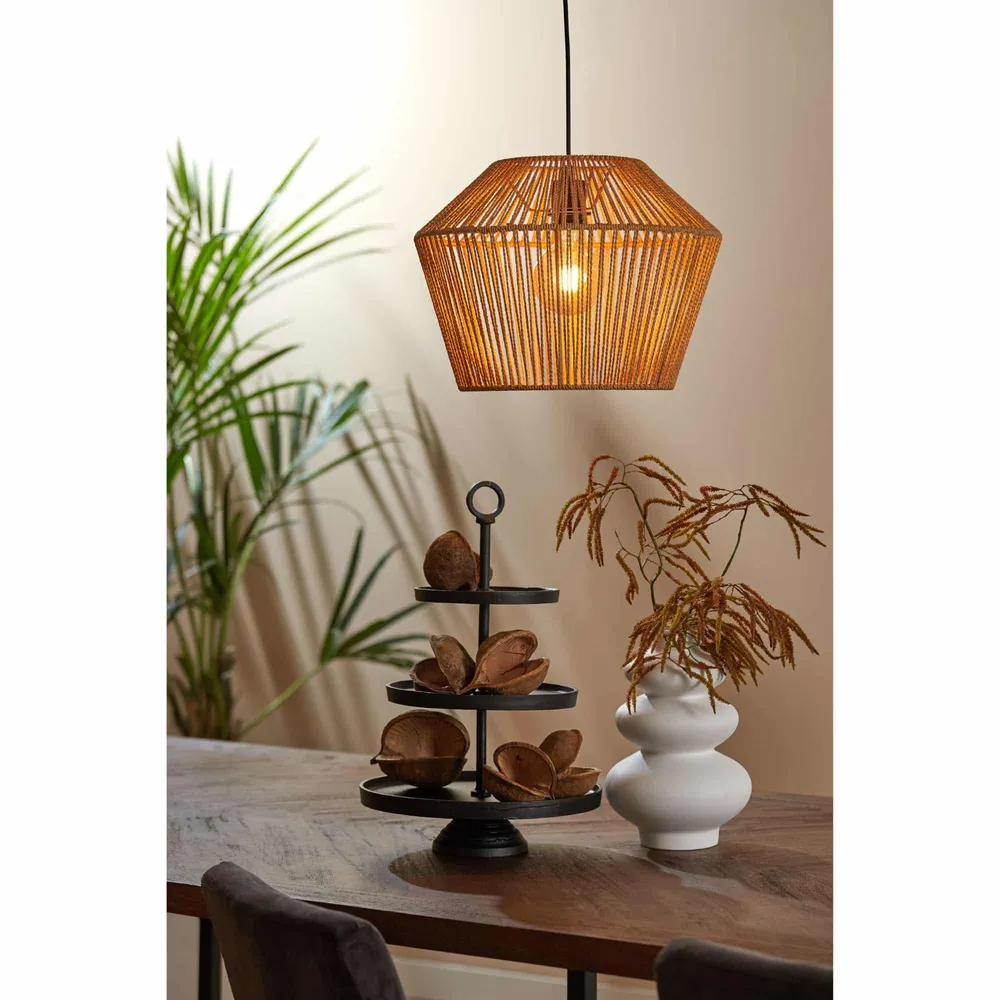 Light & Living hanglamp Caspian - zwart - Ø40cm