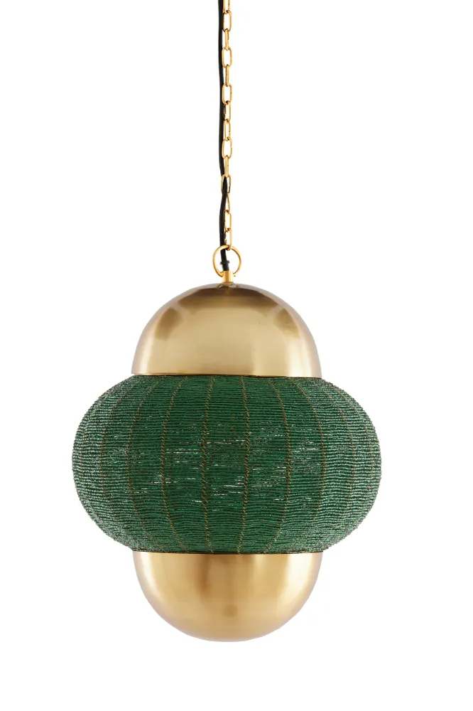 Light & Living hanglamp CETARA - groen - Ø33x38cm
