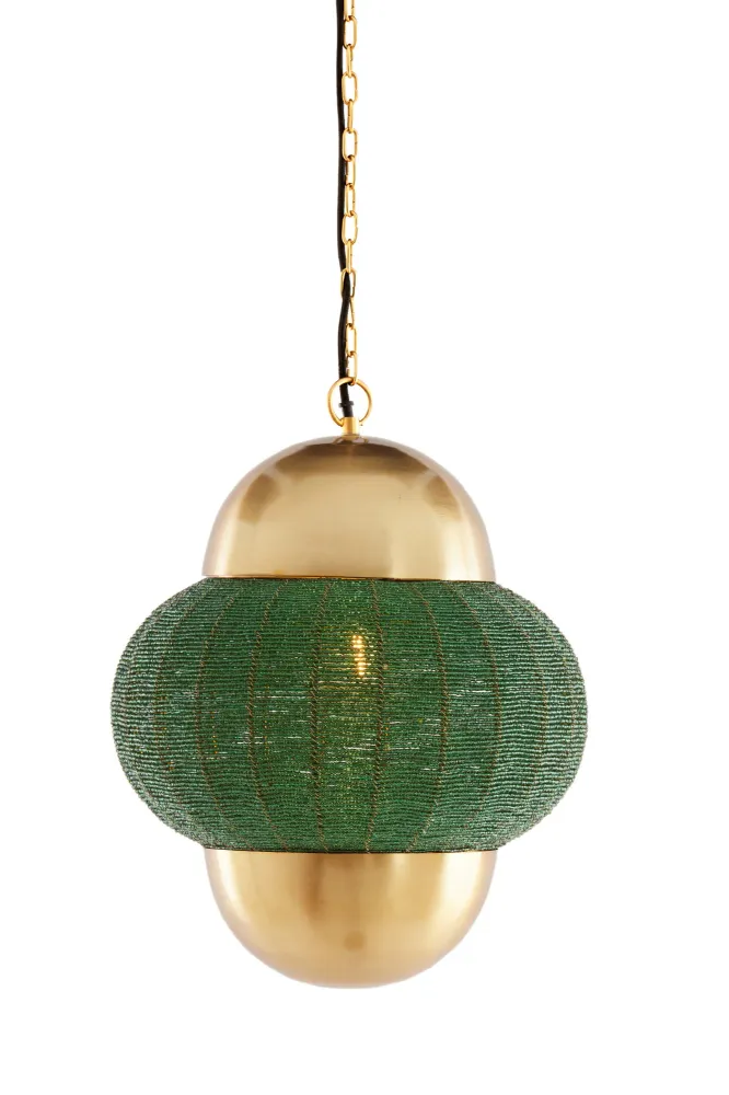Light & Living hanglamp CETARA - groen - Ø33x38cm