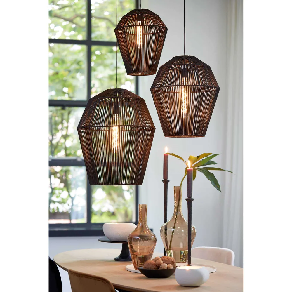 Light & Living hanglamp Deya - zwart - Ø30cm