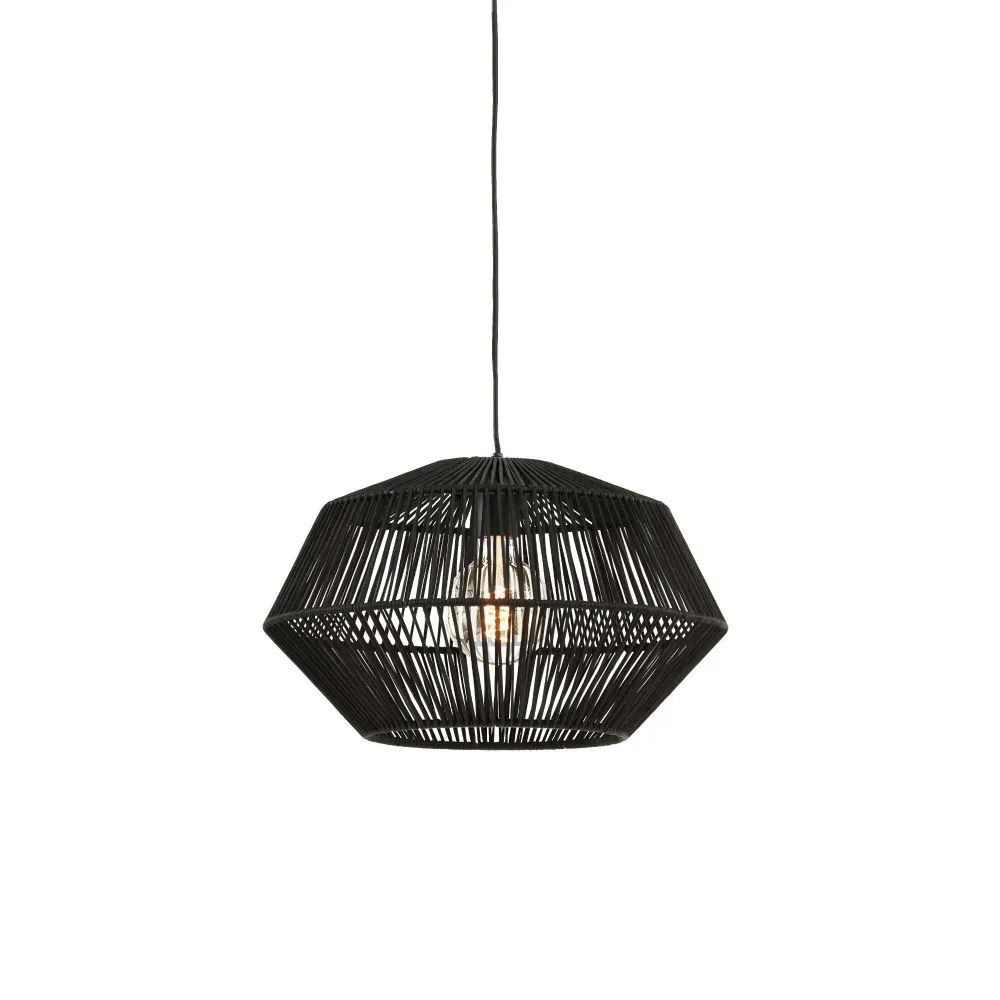 Light & Living hanglamp Deya - zwart - Ø40cm