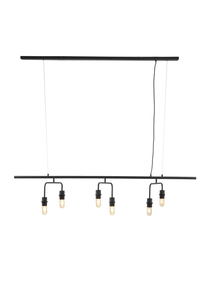 Light & Living hanglamp EDISA - zwart - 160x50x25cm