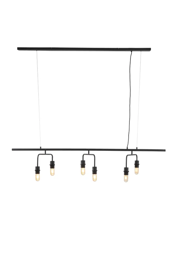 Light & Living hanglamp EDISA - zwart - 160x50x25cm