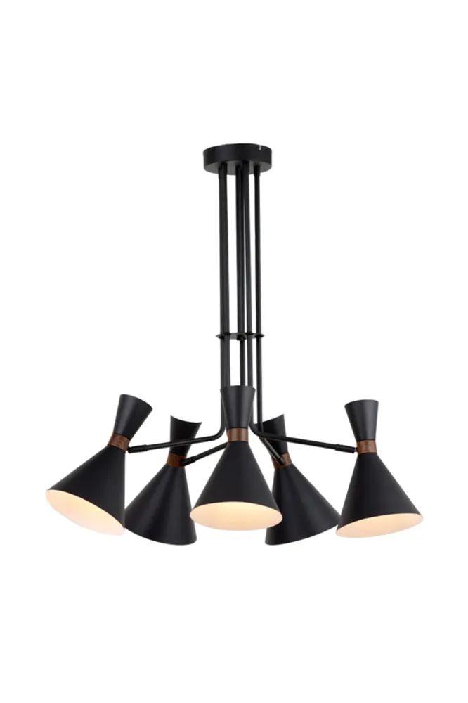 Light & Living hanglamp HOODIES - zwart - Ø86.5x89cm