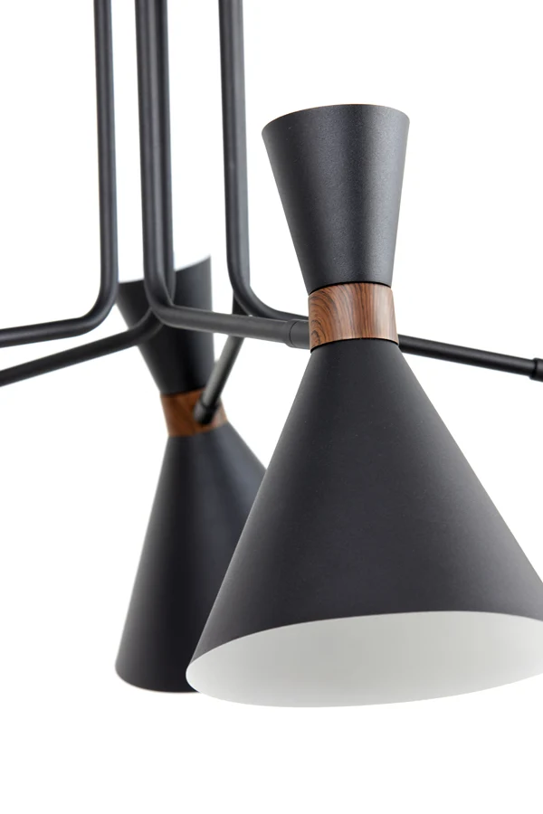 Light & Living hanglamp HOODIES - zwart - Ø86.5x89cm