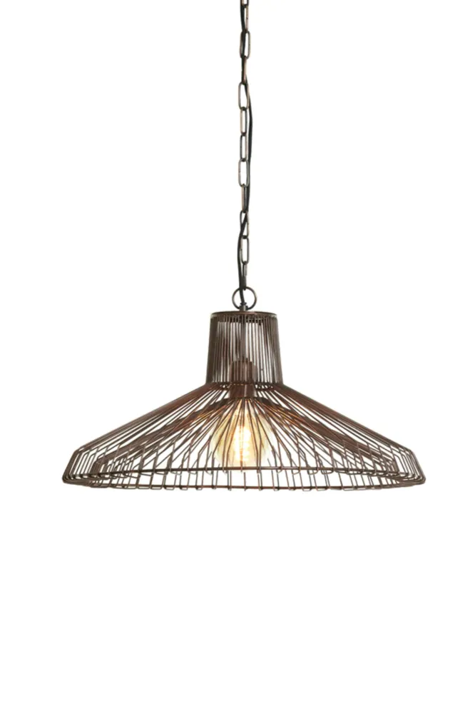 Light & Living hanglamp KASPER - bruin - Ø65x37cm
