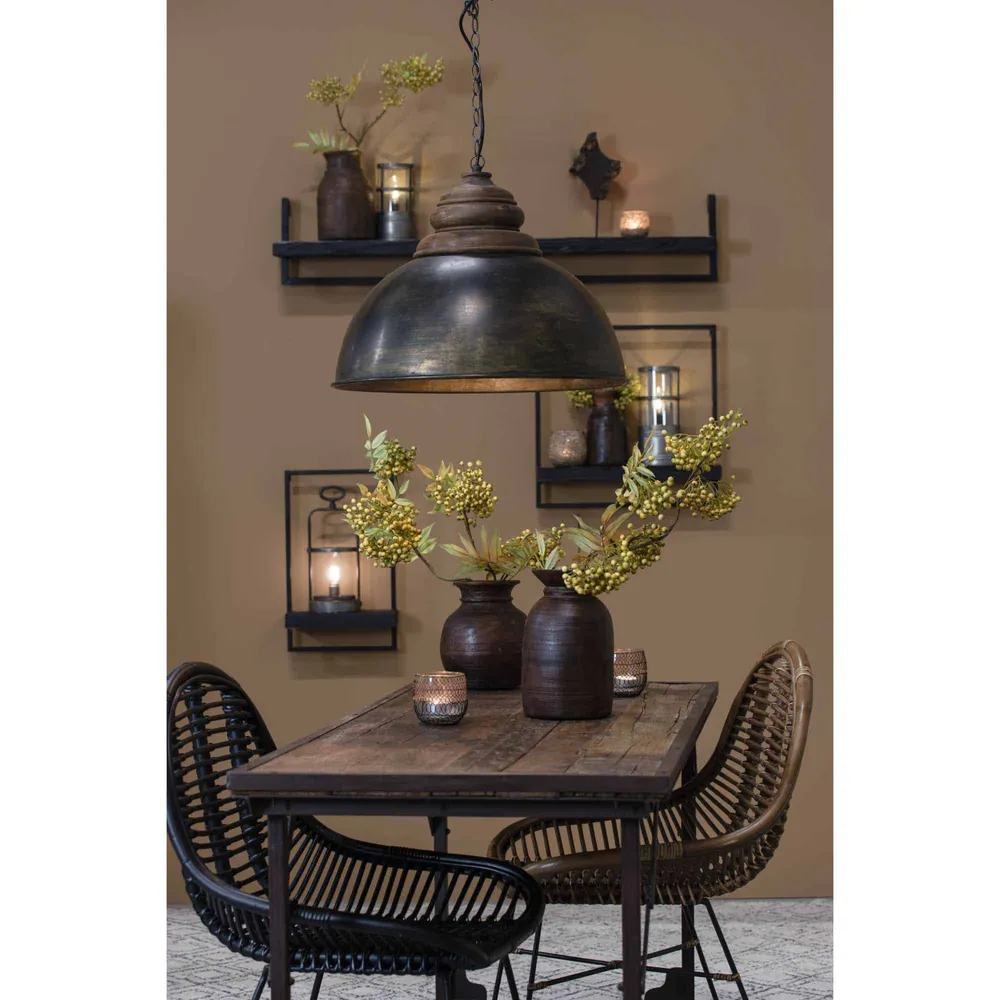 Light & Living hanglamp Leia - zwart - Ø52cm