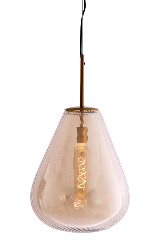 Light & Living hanglamp LEONA - brons - Ø40x50cm