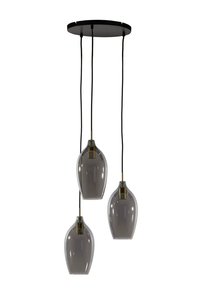 Light & Living hanglamp LUKARO - grijs - Ø35x32cm
