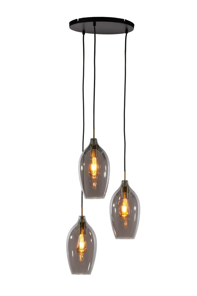 Light & Living hanglamp LUKARO - grijs - Ø35x32cm