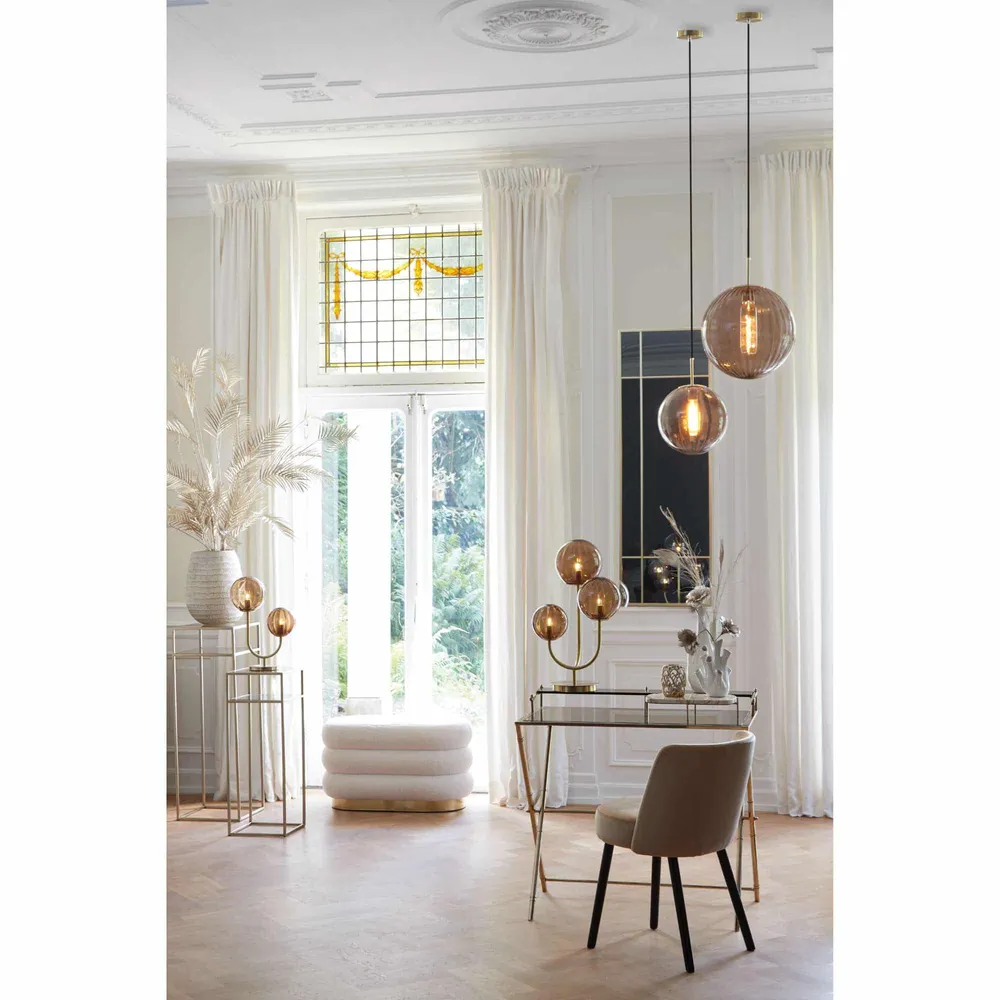 Light & Living hanglamp Magdala - bruin - Ø48cm