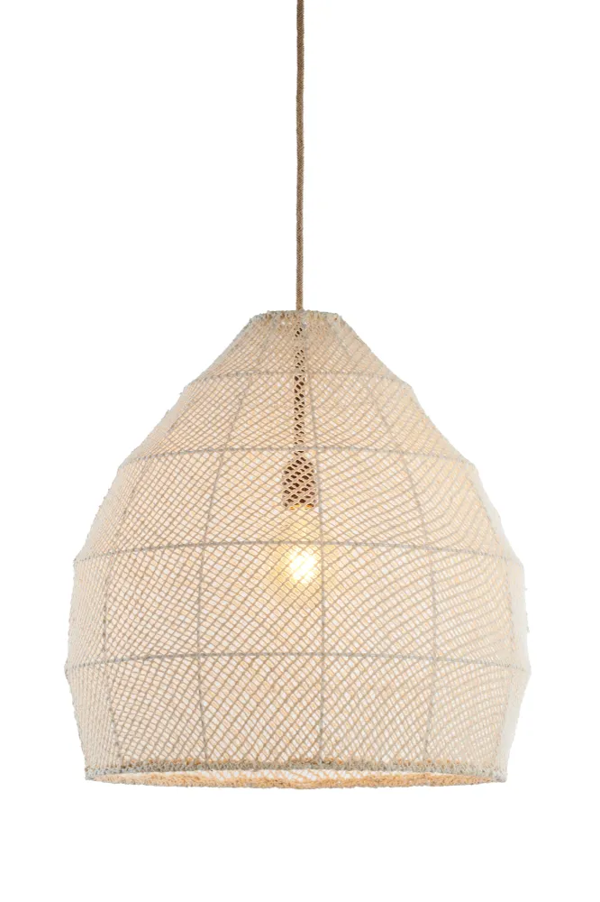 Light & Living hanglamp MAKASSAR - Ø50x50cm - wit
