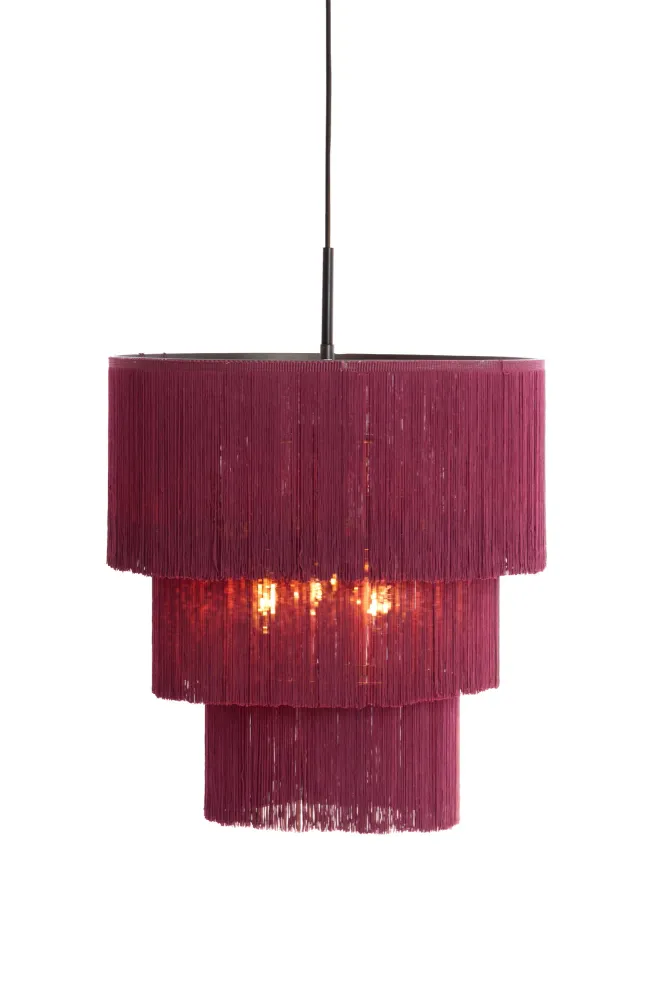 Light & Living hanglamp MALAIKA - paars - Ø45x50cm