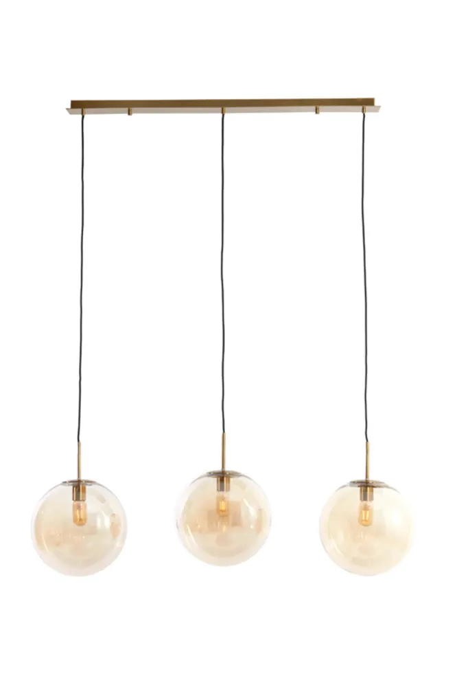 Light & Living hanglamp MEDINA - oranje - 120x30x30cm