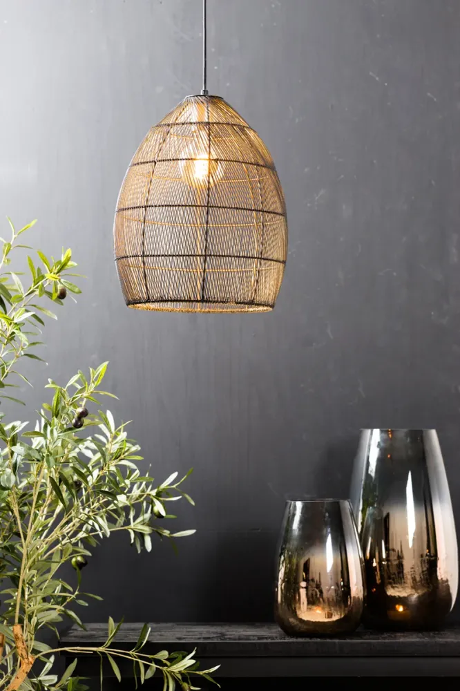 Light & Living hanglamp Meya - 30x30x37 - zwart
