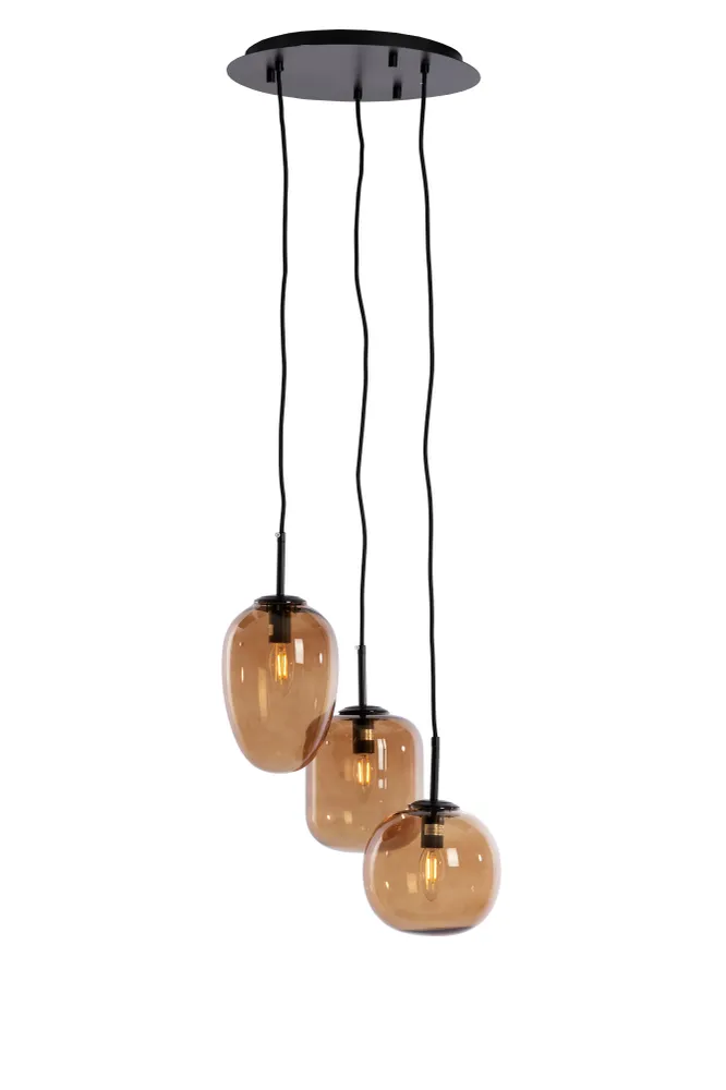 Light & Living hanglamp MEZZA - bruin - Ø30x23cm