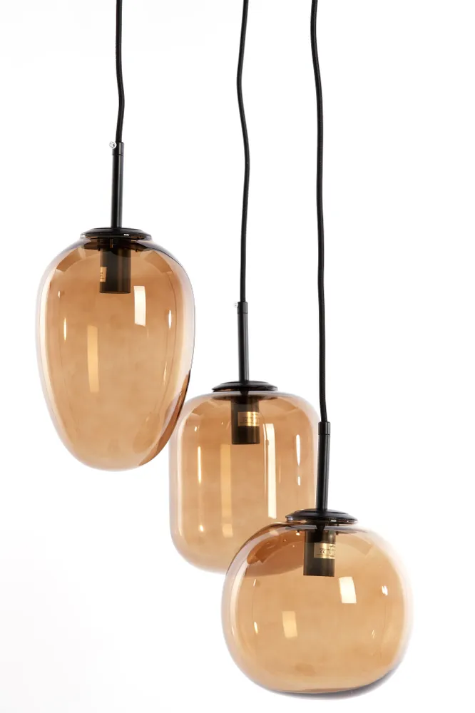 Light & Living hanglamp MEZZA - bruin - Ø30x23cm