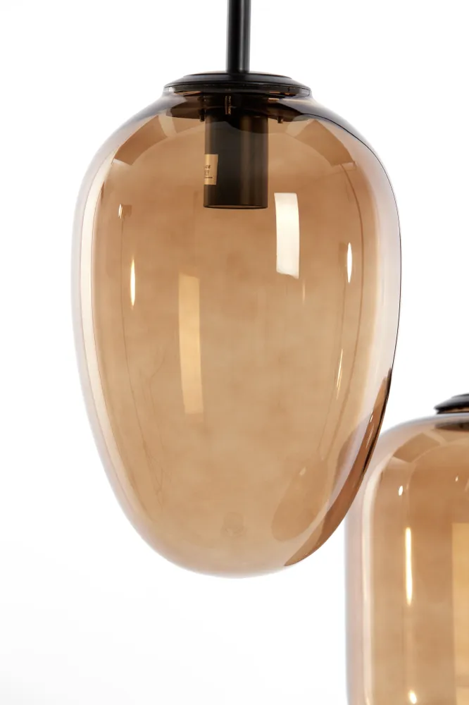 Light & Living hanglamp MEZZA - bruin - Ø30x23cm