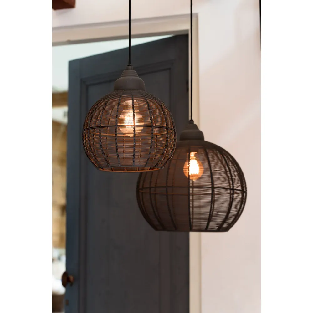 Light & Living hanglamp Milla - zwart - Ø32cm