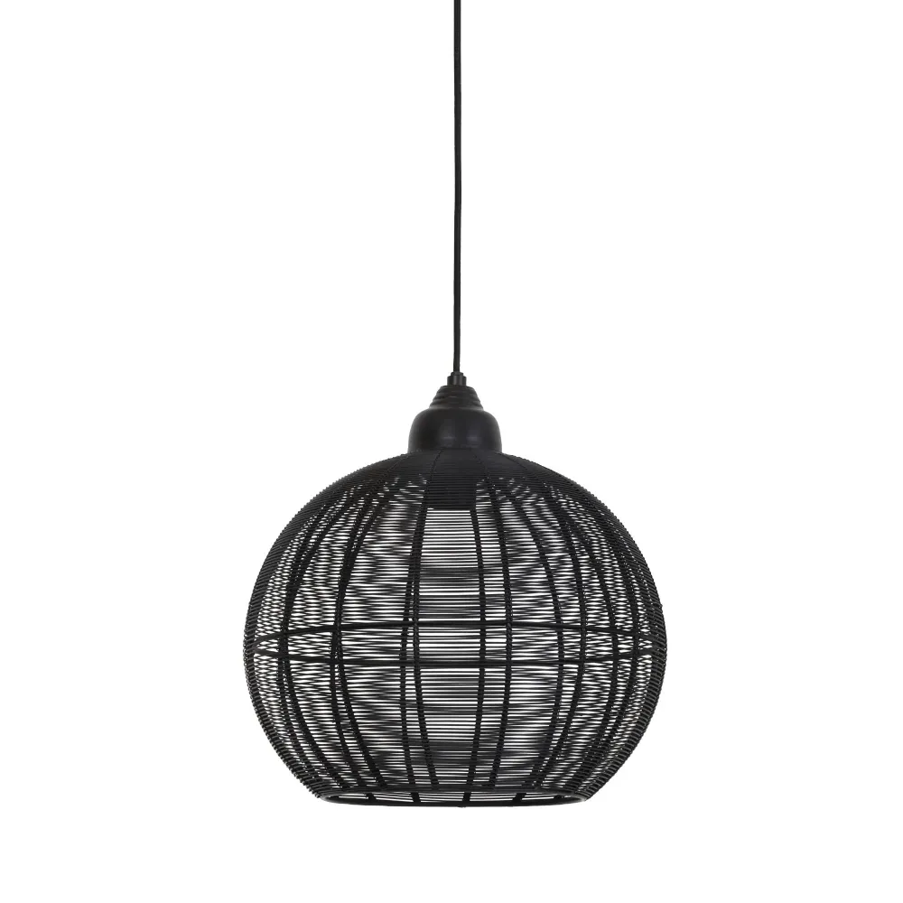 Light & Living hanglamp Milla - zwart - Ø32cm