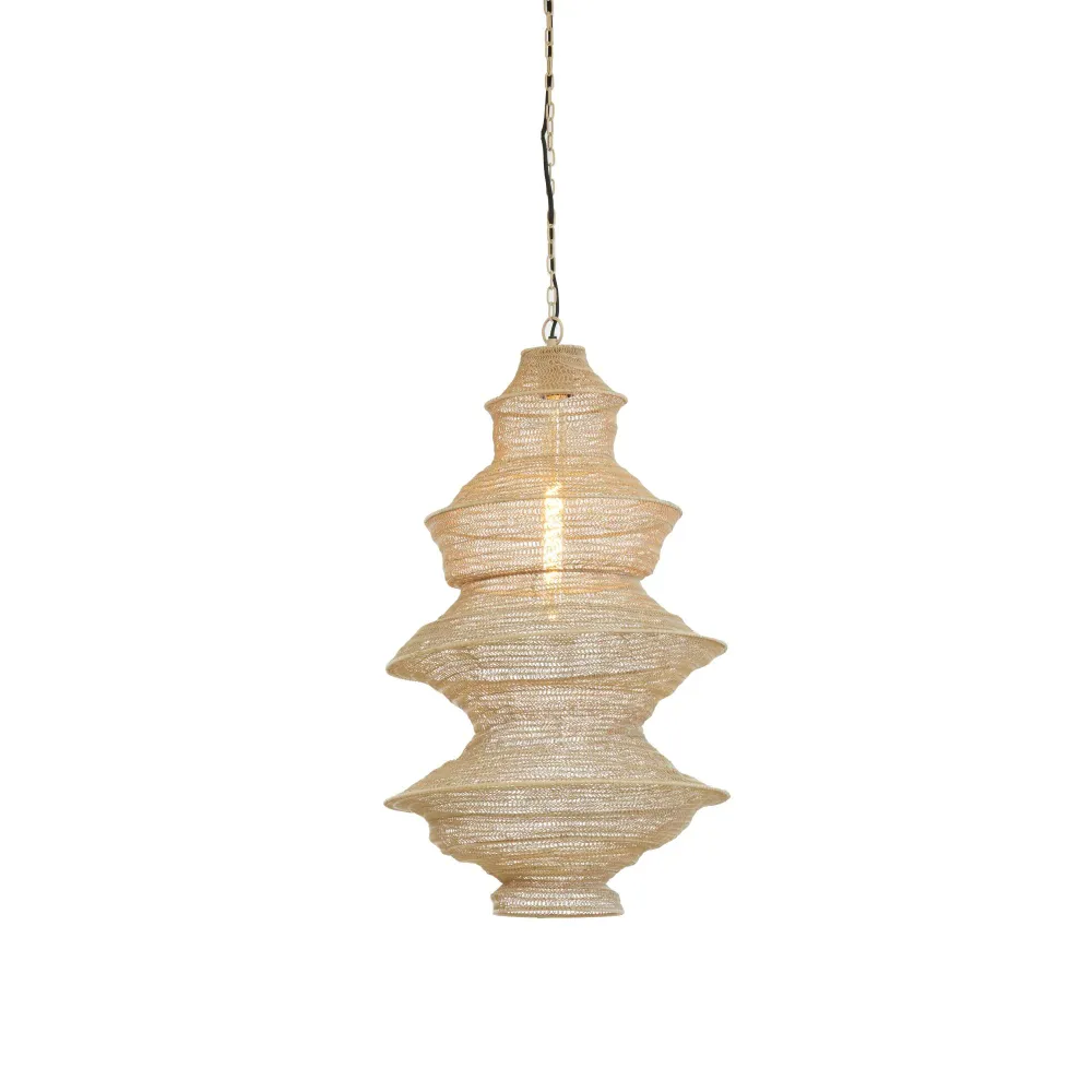 Light & Living hanglamp Nakisha - bruin - Ø40cm