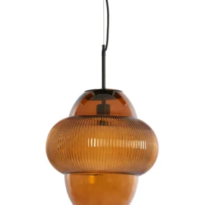 Light & Living hanglamp OVNIS - bruin - Ø35x40cm
