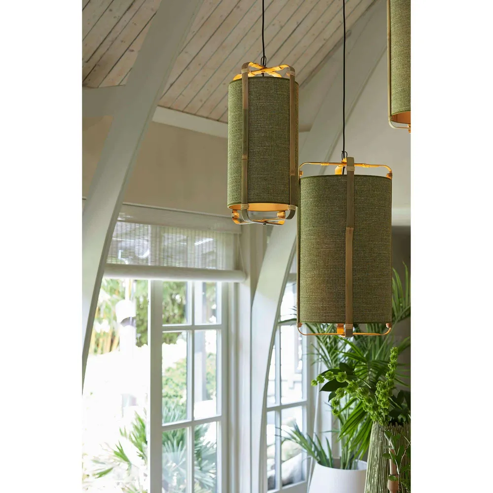 Light & Living hanglamp Sendai - groen - Ø37cm