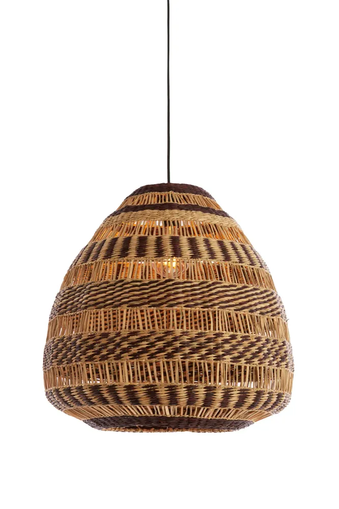 Light & Living hanglamp SOLUNA - bruin - Ø56x55cm