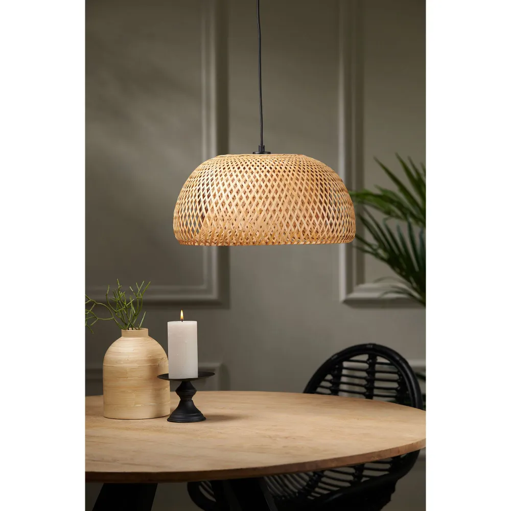 Light & Living hanglamp Timeo - bruin - Ø44cm