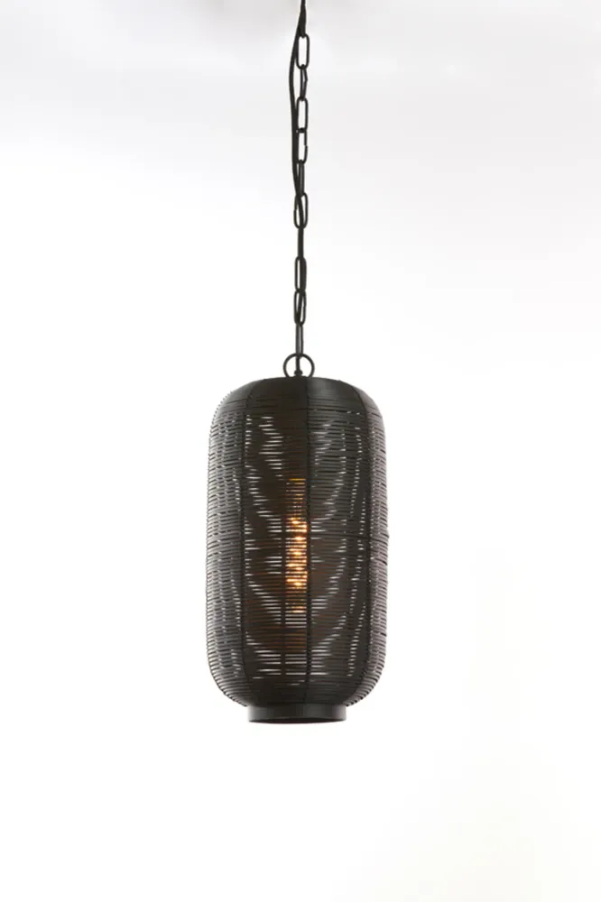 Light & Living hanglamp TOMEK - zwart - Ø21x44cm
