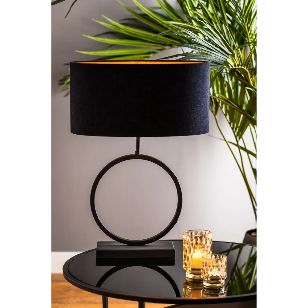 Light & Living lampvoet Liva - zwart - 30x10x42cm