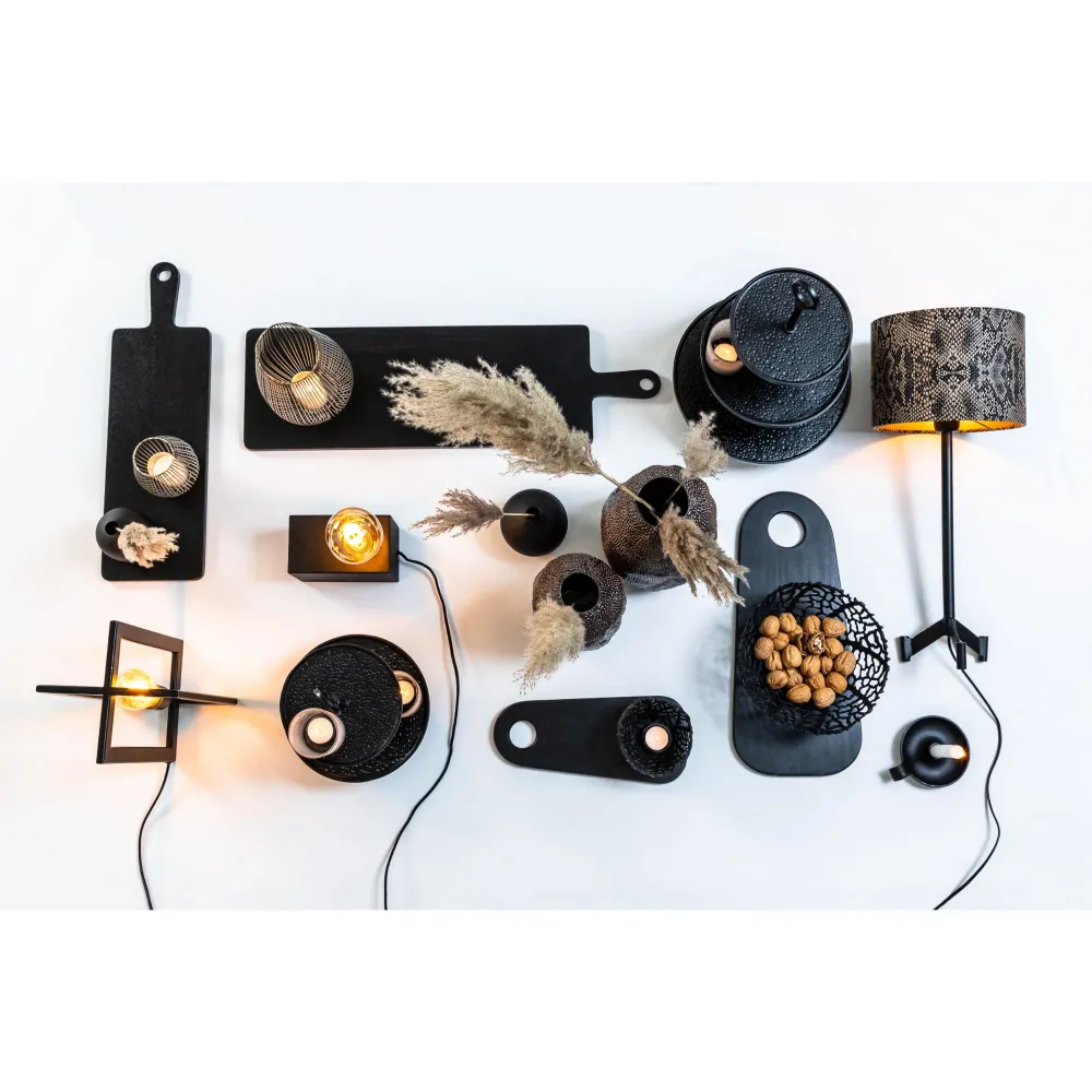 Light & Living lampvoet Mace - zwart - 15x15x35cm