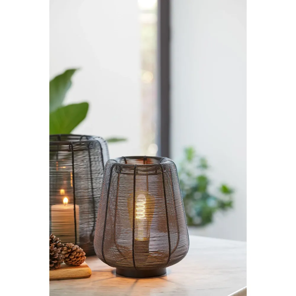 Light & Living tafellamp Adeta - zwart - Ø22cm