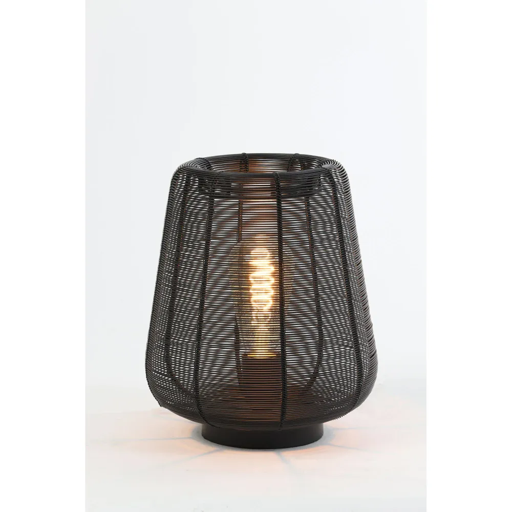 Light & Living tafellamp Adeta - zwart - Ø22cm
