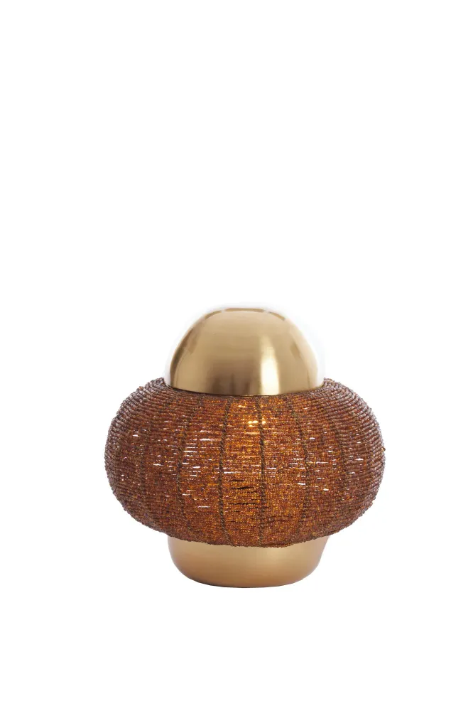 Light & Living tafellamp CETARA - bruin - Ø25x26cm