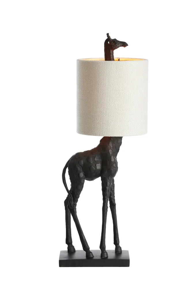 Light & Living tafellamp GIRAFFE - zwart - 28x20x68cm