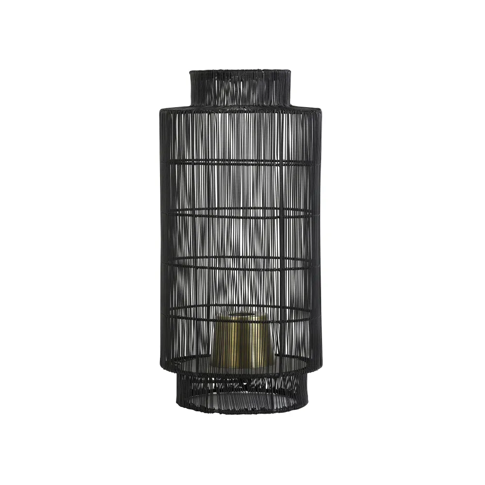 Light & Living tafellamp Gruaro - zwart - Ø24cm