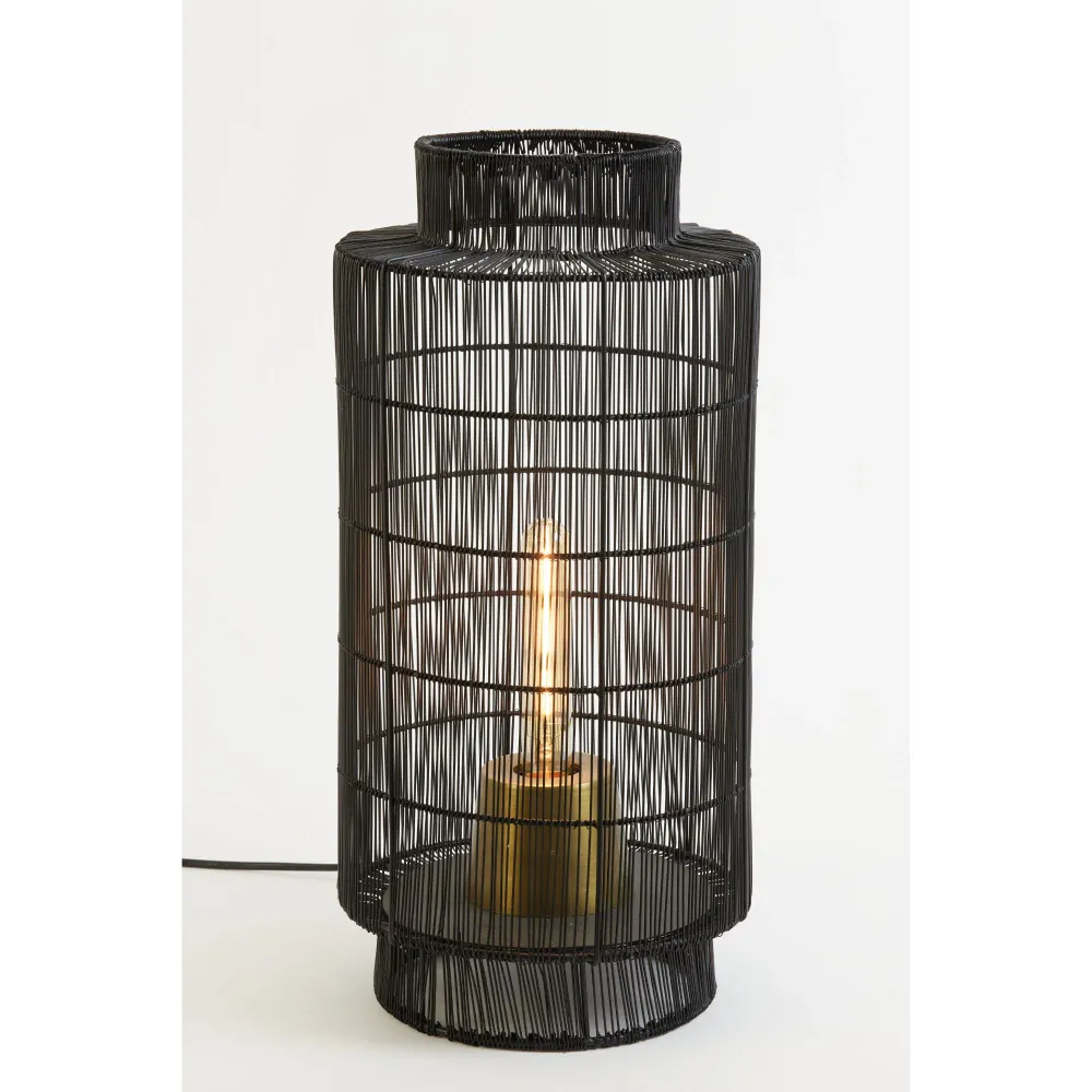 Light & Living tafellamp Gruaro - zwart - Ø24cm