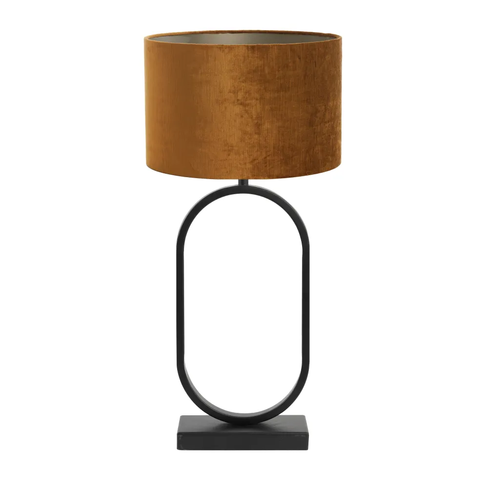 Light & Living tafellamp Jamiri/Gemstone - zwart, goud - 30x30x67cm