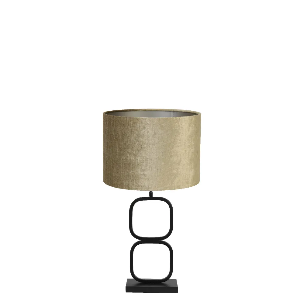 Light & Living tafellamp Lutika/Gemstone - zwart, brons - 30x30x67cm