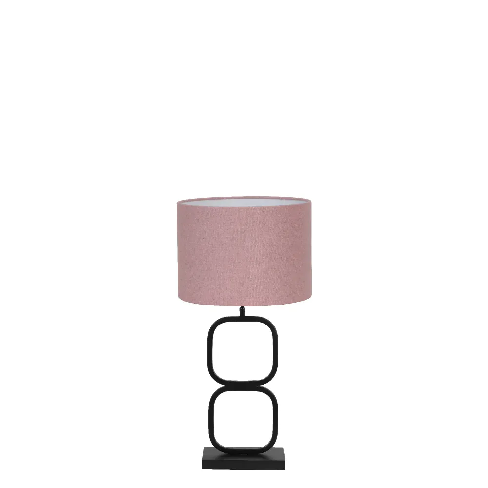 Light & Living tafellamp Lutika/Livigno - zwart, roze - 30x30x67cm