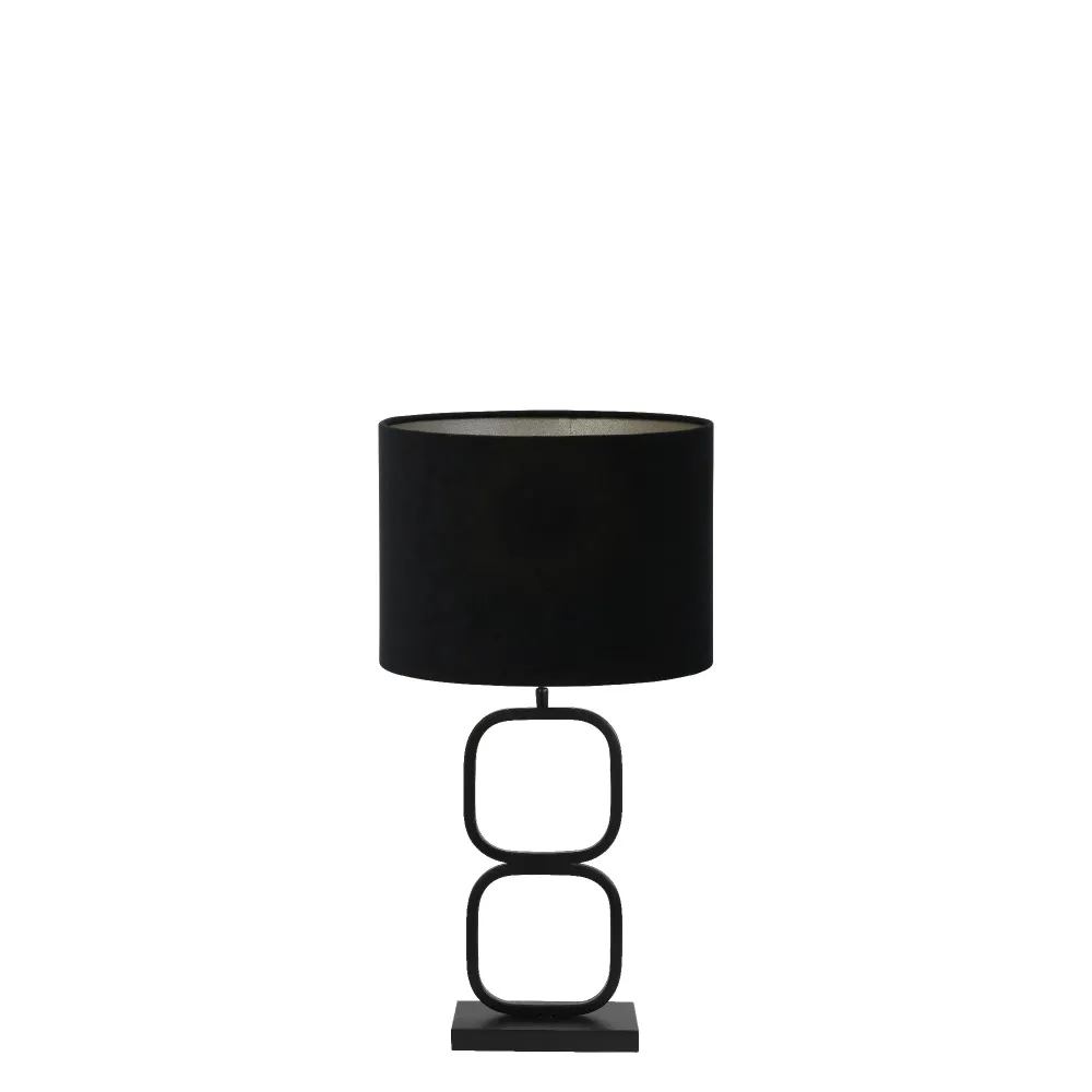 Light & Living tafellamp Lutika/Velours - zwart, zwart - 30x30x67cm