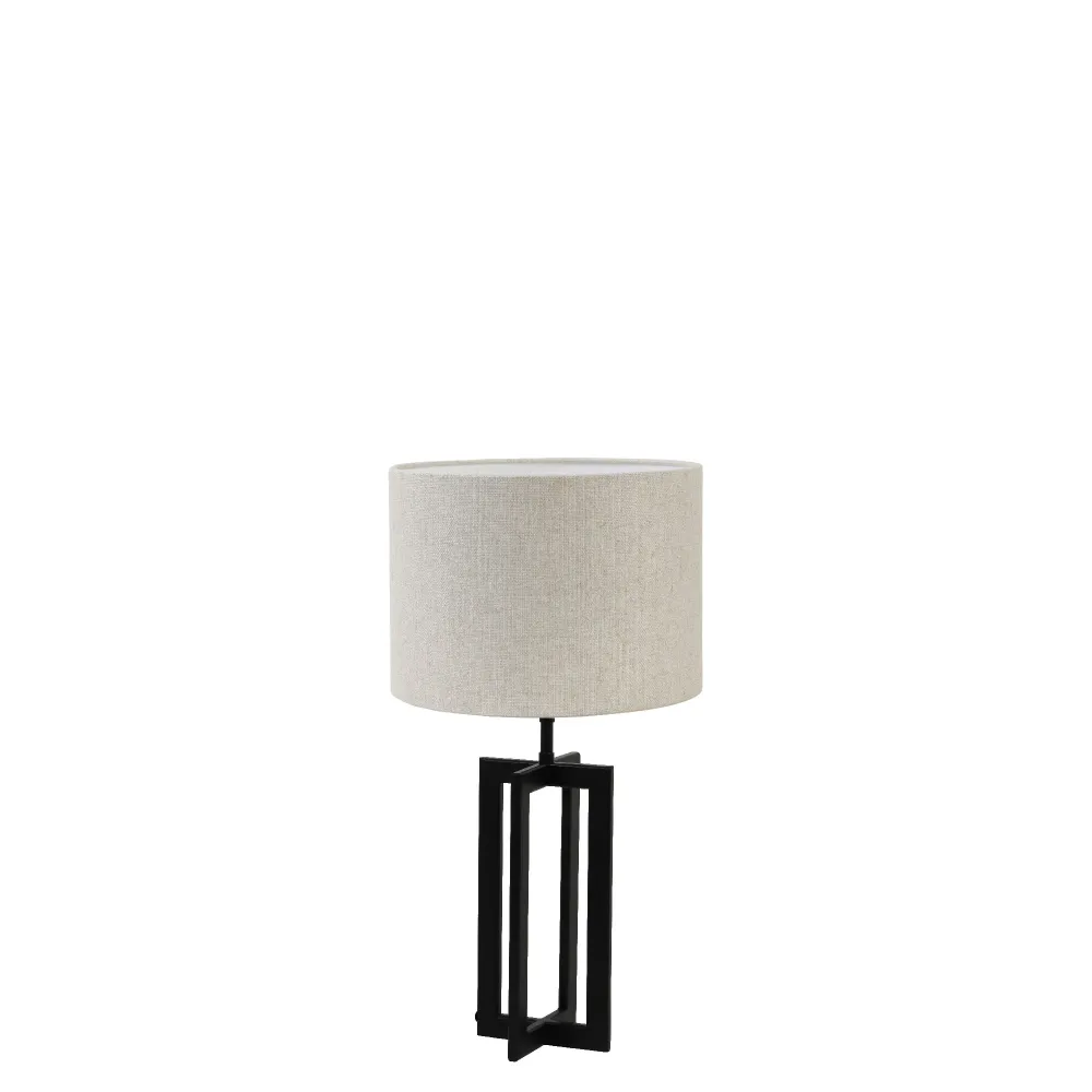 Light & Living tafellamp Mace/Livigno - zwart, naturel - 30x30x56cm
