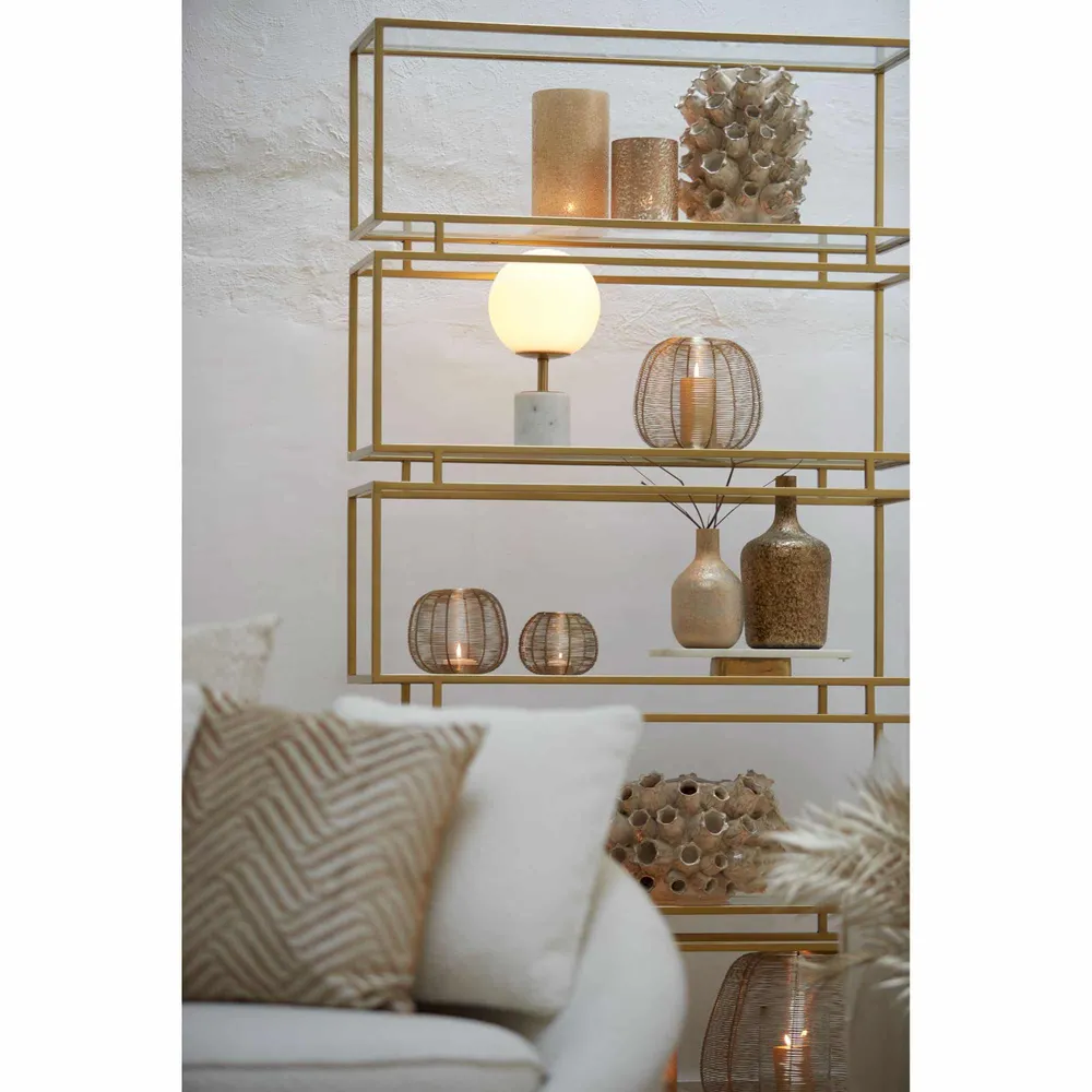 Light & Living tafellamp Medina - wit - Ø20cm