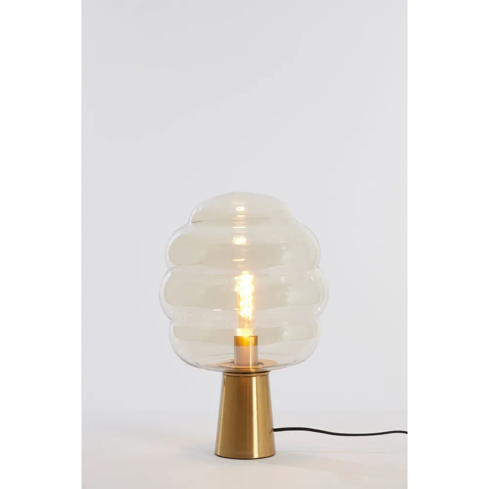 Light & Living tafellamp Misty - oranje - Ø30cm