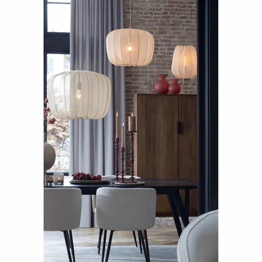 Light & Living tafellamp Plumeria - bruin - Ø34cm