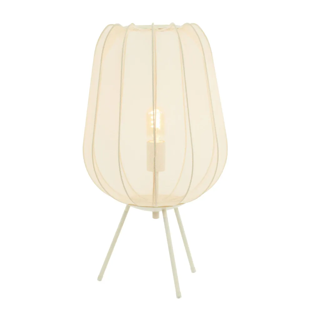 Light & Living tafellamp Plumeria - bruin - Ø34cm